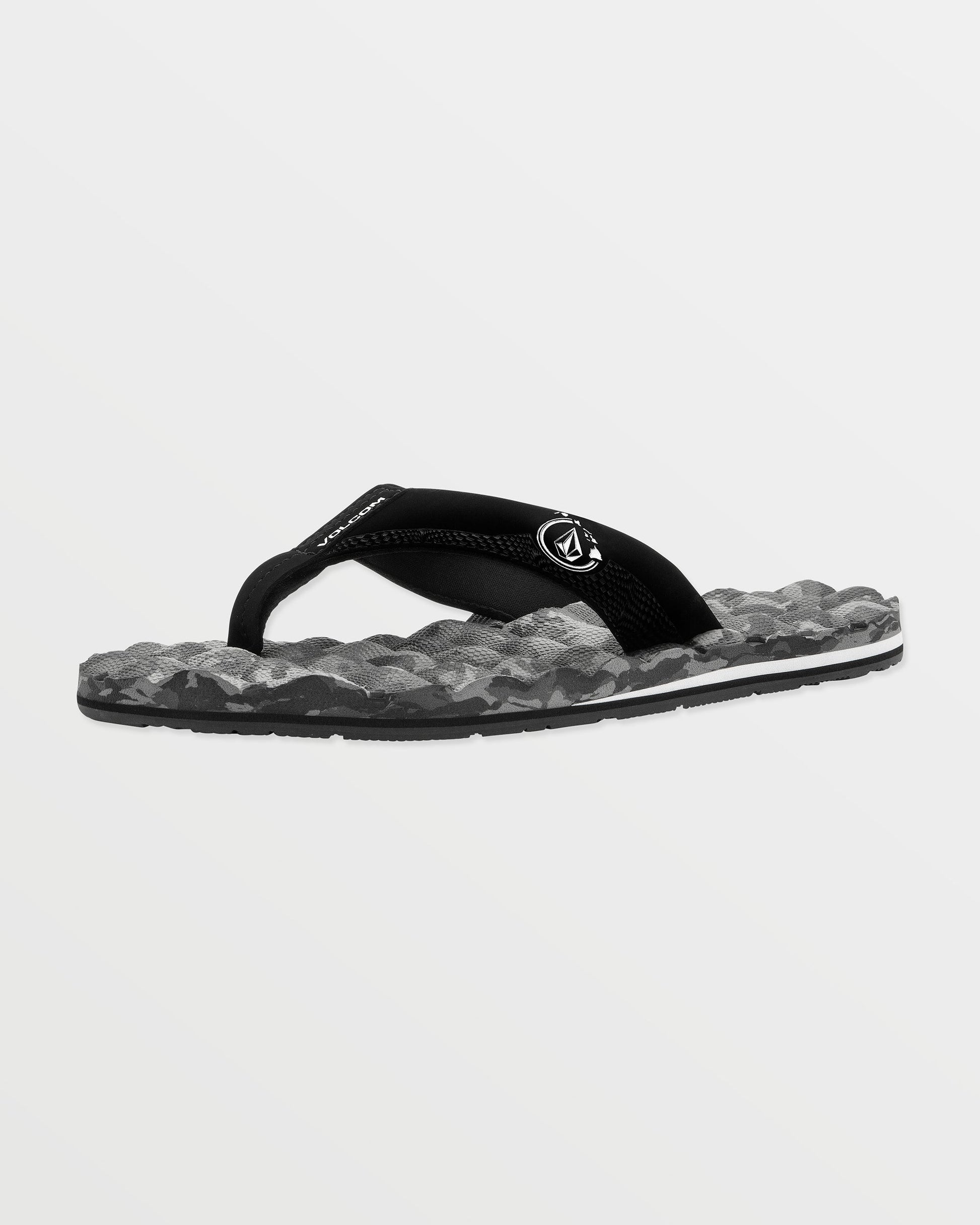Men's Recliner Hawaii Sandals-Black/White-Volcom