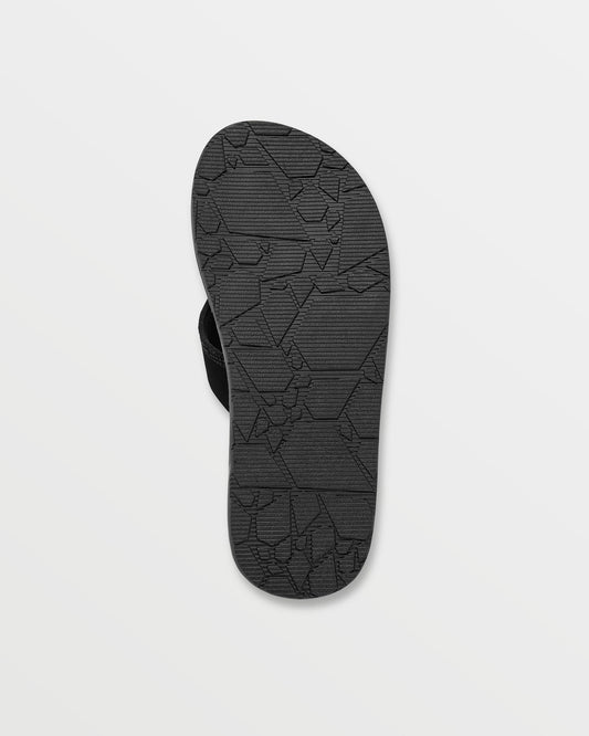 Men's Recliner Hawaii Sandals-Black/White-Volcom