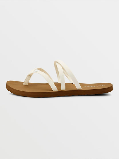 Women's Easy Breezy II Sandals-White-Volcom