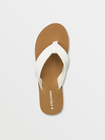 Women's Boyfriend Thong Sandals-White-Volcom